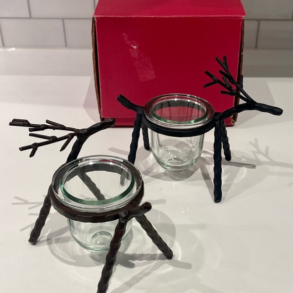 Iron abstract “deer” votive / tea light holders - Picture 3 of 3
